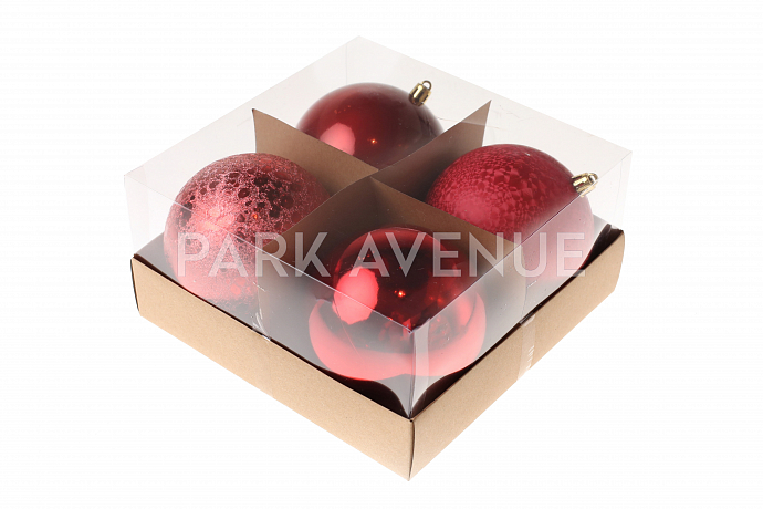 Набор шаров, цвет красный